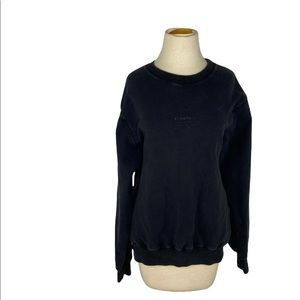 STAMPD Men's Black Stacked Logo Crewneck Sm